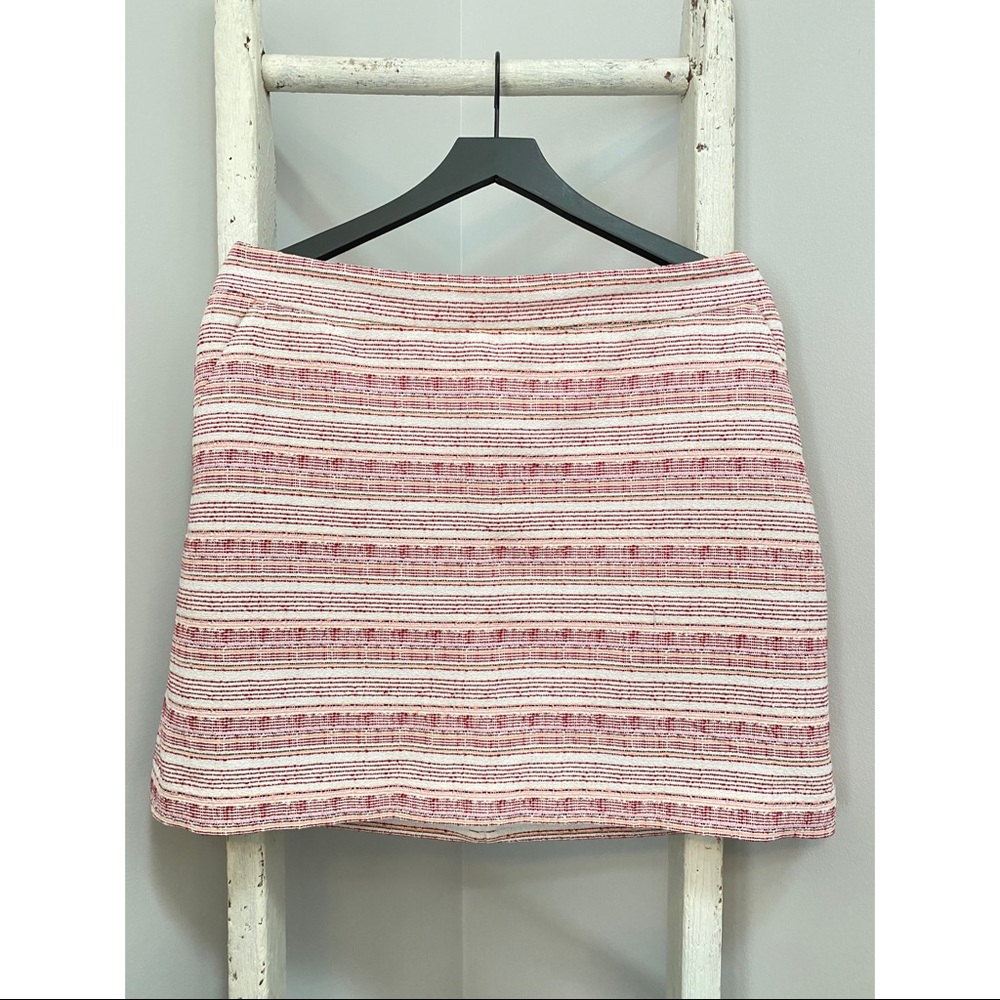 Loft Pink Stripe Mini Skirt